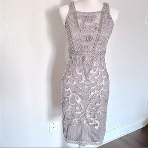 Sue Wong Nocturne Beaded and Embroidered Cocktail Dress